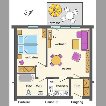 Freesenbruch - Ferienwohnung 1.2 4* Zingst